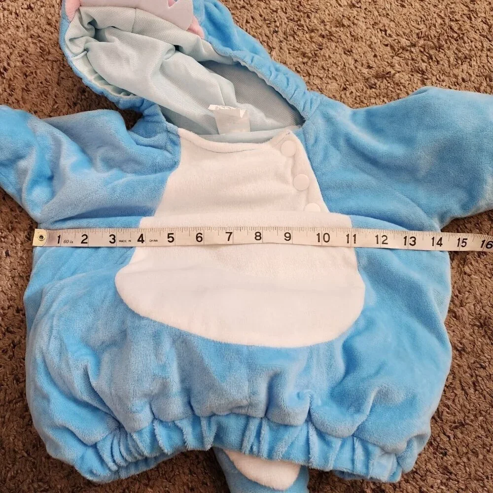 Baby Shark Blue Ocean Animal Pullover Hooded Costume Dress Up Infant 6-12M